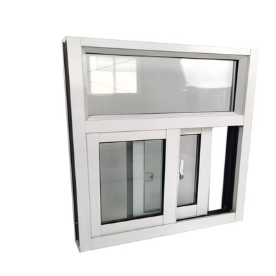 Fenêtre coulissante en aluminium noir de design moderne avec système de sécurité et barres de sécurité