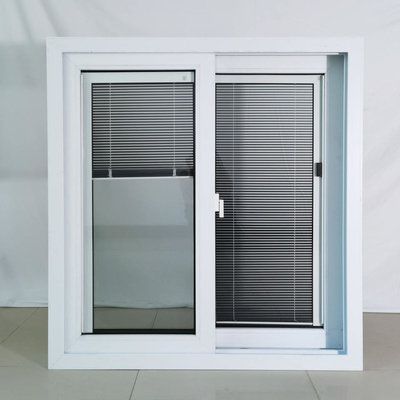 fenêtres coulissantes en aluminium à double verre de grande taille avec matériau de filetage pour écran en fibre de verre
