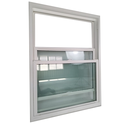 Rame en plastique double vitré fenêtre de cabine double suspendue avec matériau de filetage en écran de nylon